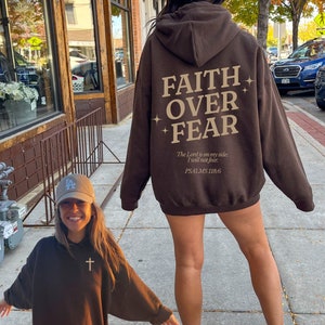 Faith Over Fear Hoodie Christian Hoodies Christian Sweatshirt