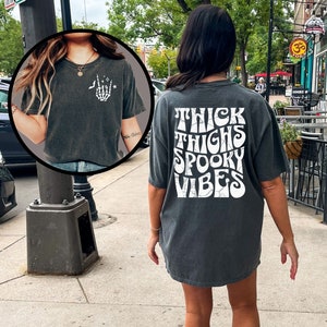 Comfort Colors, Women&#39;s Gym Shirt, Pump Cover, Gym Shirt, Spooky Vibes Shirt, Halloween Shirt, Fall Shirt, Gift for Her, Pump Cover T-shirt