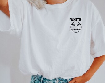 Comfort Colors Baseball Custom Name Shirt, Unisex Trendy Baseball Shirt, Custom Baseball Shirt, Custom Baseball, Baseball Shirt Women