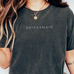 Comfort Colors, Bridesmaid Shirt, Getting Ready Outfits for Bridesmaids, Bridesmaid Shirts Getting Ready, Bridesmaid Getting Ready Outfit Pepper - Bridesmaid