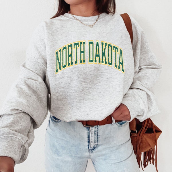 North Dakota Sweatshirt, North Dakota Shirt, North Dakota Crewneck, North Dakota  Shirt, North Dakota  Shirt