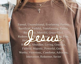 Camisa cristã, cores confortáveis, camisa de Jesus, camisa inspiradora, presente de vestuário cristão, cristão, presente cristão, presente para cristão