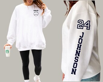 Custom Baseball Shirt, Custom Baseball Sweatshirt, Baseball Shirt, Baseball Mom Sweatshirt, Baseball Mom Shirt, Baseball Shirts for Women