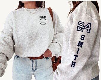 Custom Baseball Shirt, Custom Baseball Sweatshirt, Baseball Shirt, Baseball Mom Sweatshirt, Baseball Mom Shirt, Baseball Shirts for Women