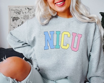 NICU ナース スウェットシャツ、NICU ナース セーター、NICU ナース ギフト、ナース感謝ギフト、新生児集中治療室、NICU ナース、NICU ナース