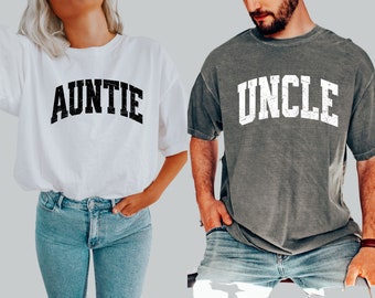 Colores cómodos, camisas de tía y tío, camisa de tía, camisa de tía, camisa de tío, regalo de tío, regalo de tía, camisas a juego, tía y tío