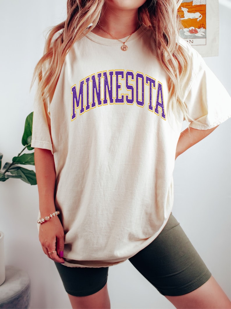 Comfort Colors, Minnesota Shirt, Minnesota Tee, Vintage Minnesota Shirt, Retro Minnesota Shirt, Minnesota T-shirt Ivory
