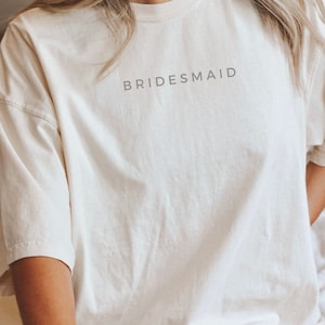 Comfort Colors, Bridesmaid Shirt, Getting Ready Outfits for Bridesmaids, Bridesmaid Shirts Getting Ready, Bridesmaid Getting Ready Outfit Ivory - Bride