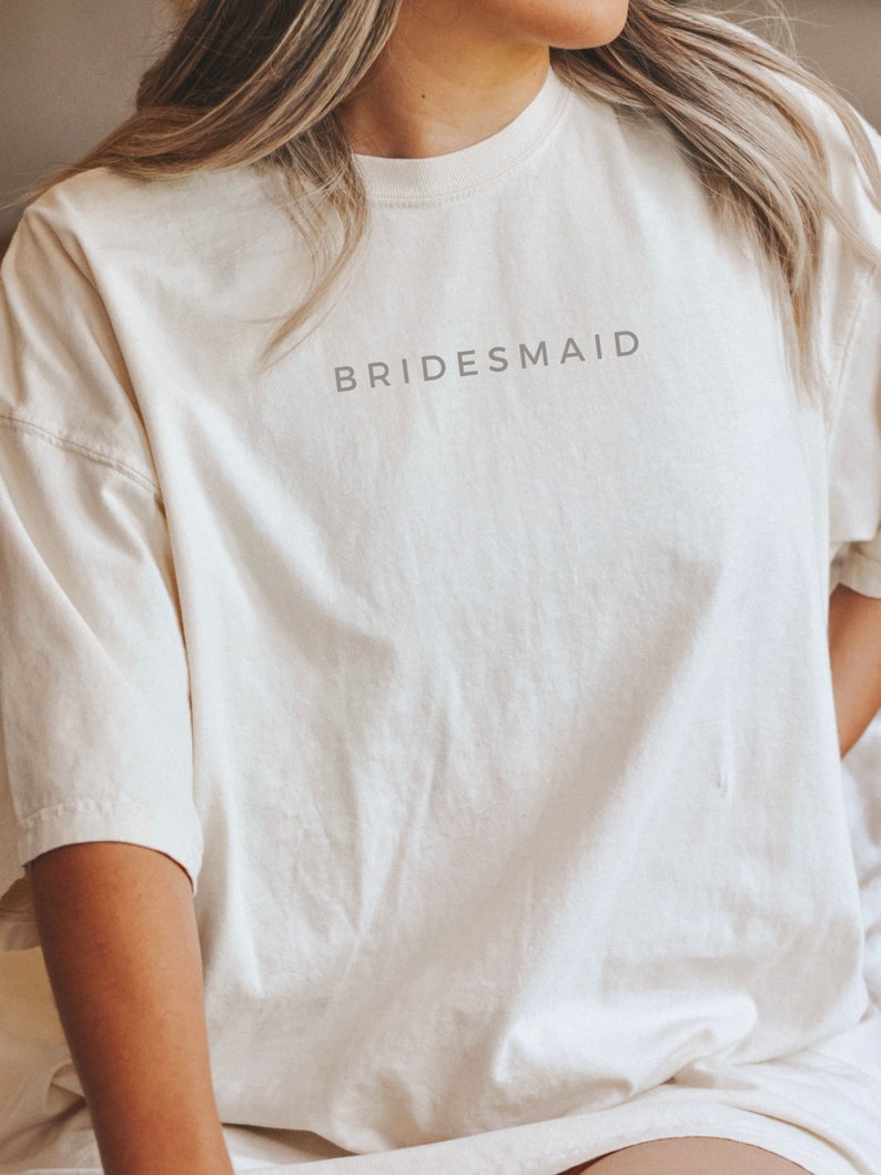 Comfort Colors, Bridesmaid Shirt, Getting Ready Outfits for Bridesmaids, Bridesmaid Shirts Getting Ready, Bridesmaid Getting Ready Outfit Ivory - Bride