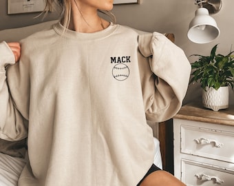 Custom Baseball Sweatshirt, Custom Baseball Crewneck, Baseball Mom, Baseball Sweatshirt, Baseball Mom Sweatshirt, Baseball Sweatshirt Women