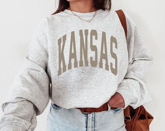 Kansas Sweatshirt, Kansas Shirt, Kansas Crewneck, Trendy Kansas Shirt, Vintage Kansas Sweatshirt, Retro Kansas Sweatshirt, Kansas Gift