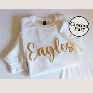 Custom Puff Print, Puff Print Sweatshirt, Puff Print Tshirt, Custom Puff Print Shirt, Custom Embossed, Team Name Tshirt, Team Sweatshirt