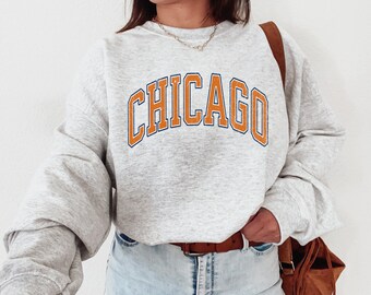 Sudadera de Chicago, Camisa de Chicago, Cuello redondo de Chicago, Camiseta de Chicago, Camisa de regalo de Chicago, Regalo de Chicago