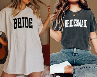 Comfort Colors Bridesmaid Shirts, Bridesmaid Shirt, Bridesmaid Shirts Getting Ready, Bridal Party Shirts, Bride Shirt, Bachelorette Shirt