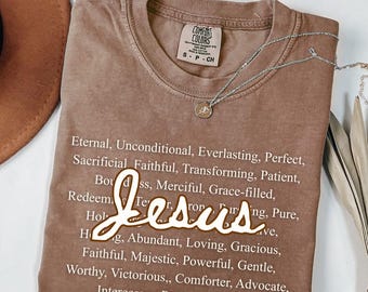 Camisa cristã, cores confortáveis, camisa de Jesus, camisa inspiradora, presente de vestuário cristão, cristão, presente cristão, presente para cristão