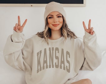 Kansas Sweatshirt, Kansas Shirt, Kansas Crewneck, Trendy Kansas Shirt, Vintage Kansas Sweatshirt, Retro Kansas Sweatshirt, Kansas Gift