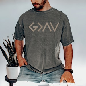 God Is Greater Than the Highs and Lows, Christian Shirts for Men, Mens Christian Shirt, Christian Shirts, Mens Christian Shirts, Christian