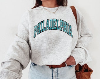 Sudadera Filadelfia, Sudadera Filadelfia, Cuello Redondo Filadelfia, Regalo Filadelfia, Sudadera Vintage
