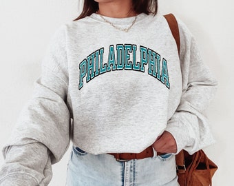 Philadelphia  Sweatshirt, Philadelphia Sweatshirt, Philadelphia Crewneck, Gift Philadelphia, Vintage  Sweatshirt