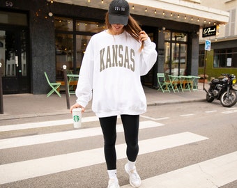 Kansas Sweatshirt, Kansas Shirt, Kansas Crewneck, Trendy Kansas Shirt, Vintage Kansas Sweatshirt, Retro Kansas Sweatshirt, Kansas Gift