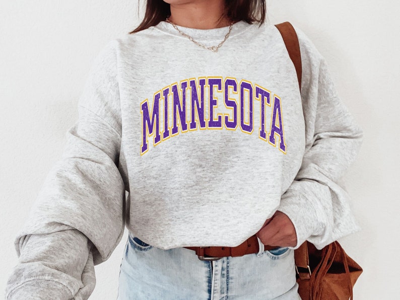 Minnesota Crewneck, Minnesota Sweatshirt, Vintage Minnesota Sweatshirt, Retro Minnesota Sweatshirt, Minnesota Shirt, Minnesota Ash