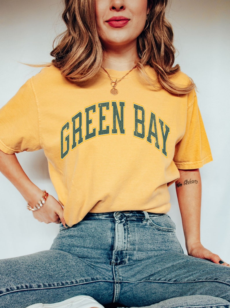 Green Bay Shirt, Comfort Colors Green Bay Shirt, Green Bay Tshirt, Green Bay, Wisconsin Gift Mustard