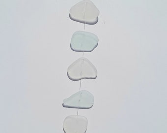 Sea glass suncatcher, Authentic sea glass, P.E.I souvenir, Handmade, Aqua sea glass, Drilled sea glass, cottage decor, beach lover's gift