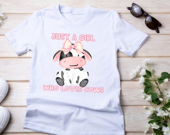 Custom Girl Who Loves Cows PNG Download | Pink | Design