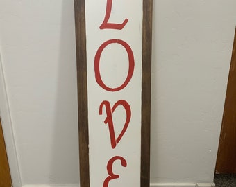 Cute Tall Rustic Valentines Day Love Sign