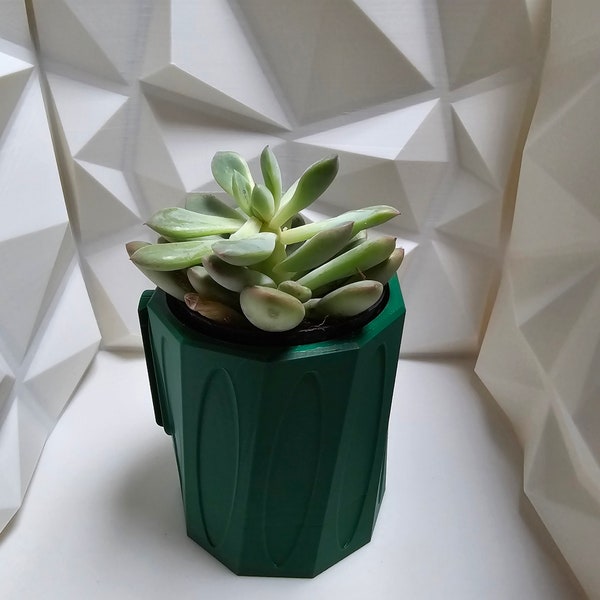 Twisted deco pot unique 3D printed planter hidden drainage wall mount planter gift for mothers day