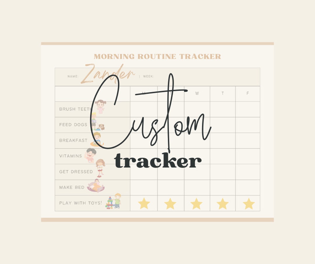 Custom Morning Routine Tracker - Etsy