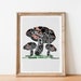 Mushroom Print Printable Wall Art Lines and Dots Original Art Abstract ...