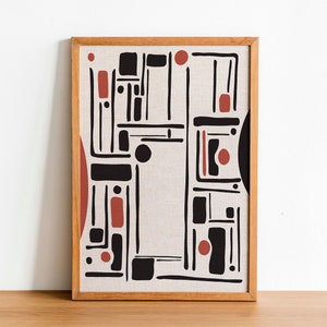 Printable Set of Abstract Lines and Dots | Printable Minimal Wall Art ...