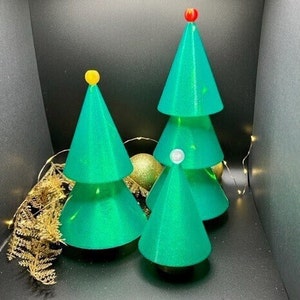Christmas Tree with Fairy Lights- Set of 3