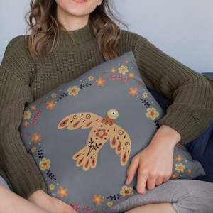 Scandinavian Pillow Cover | Scandinavian Folk Art * Scandi Pillow Case * Throw Pillow Cover * Decorative Pillow * Scandinavian Pillows