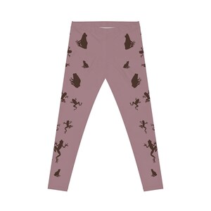 Frog Print Leggings | Frog Aesthetic * Cottagecore Aesthetic Fashion * Cottagecore Outfits * Cottagecore Frog Aesthetic,  Cottagecore Frog
