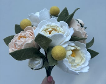 Felt Peony Bouquet | Felt Flowers