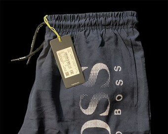 Hugo Boss Quick Drying Mens Swimming Short Boss Print Logo Brand New