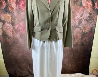 KH Sportswear 1980s  Collection Vintage Dress with Jacket Vintage Sz 12 2 Piece Belted