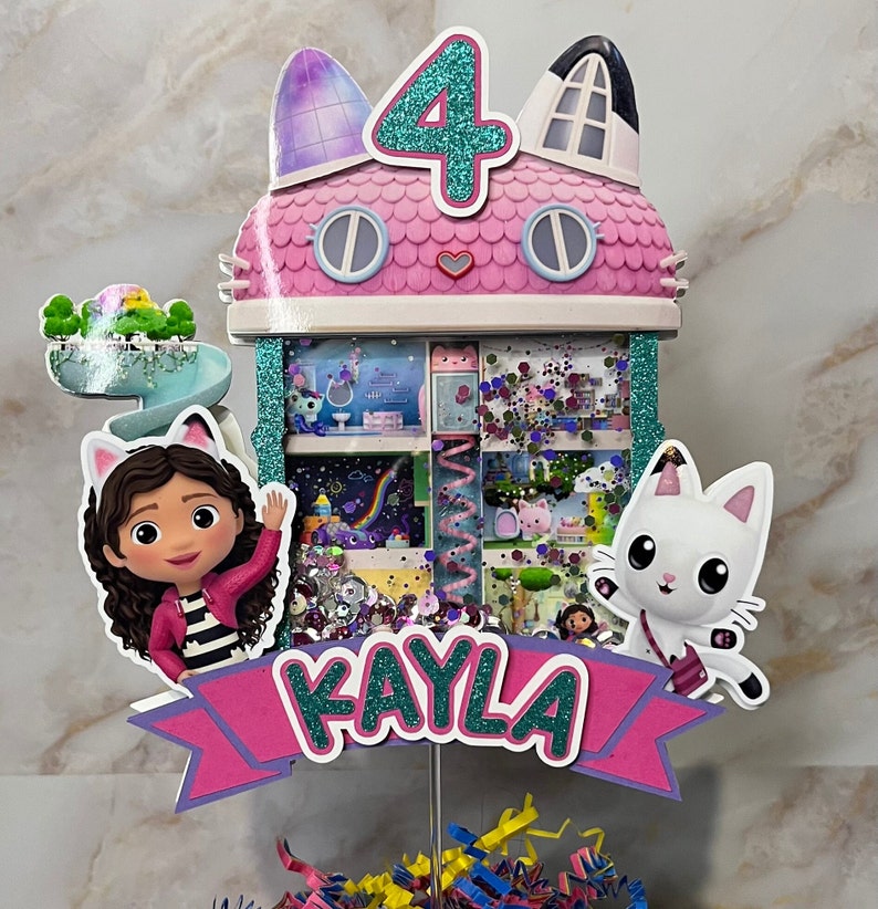 Gabby's Dollhouse Inspired Cake Topper Shaker Cake Etsy