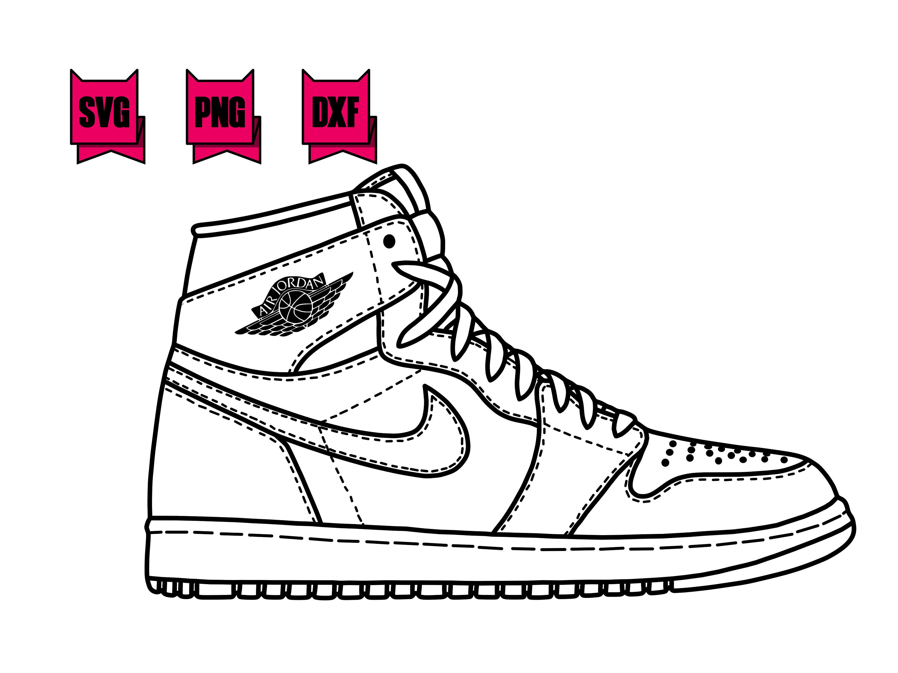 Air Jordan 1 dxf svg png para plasma por - Etsy España