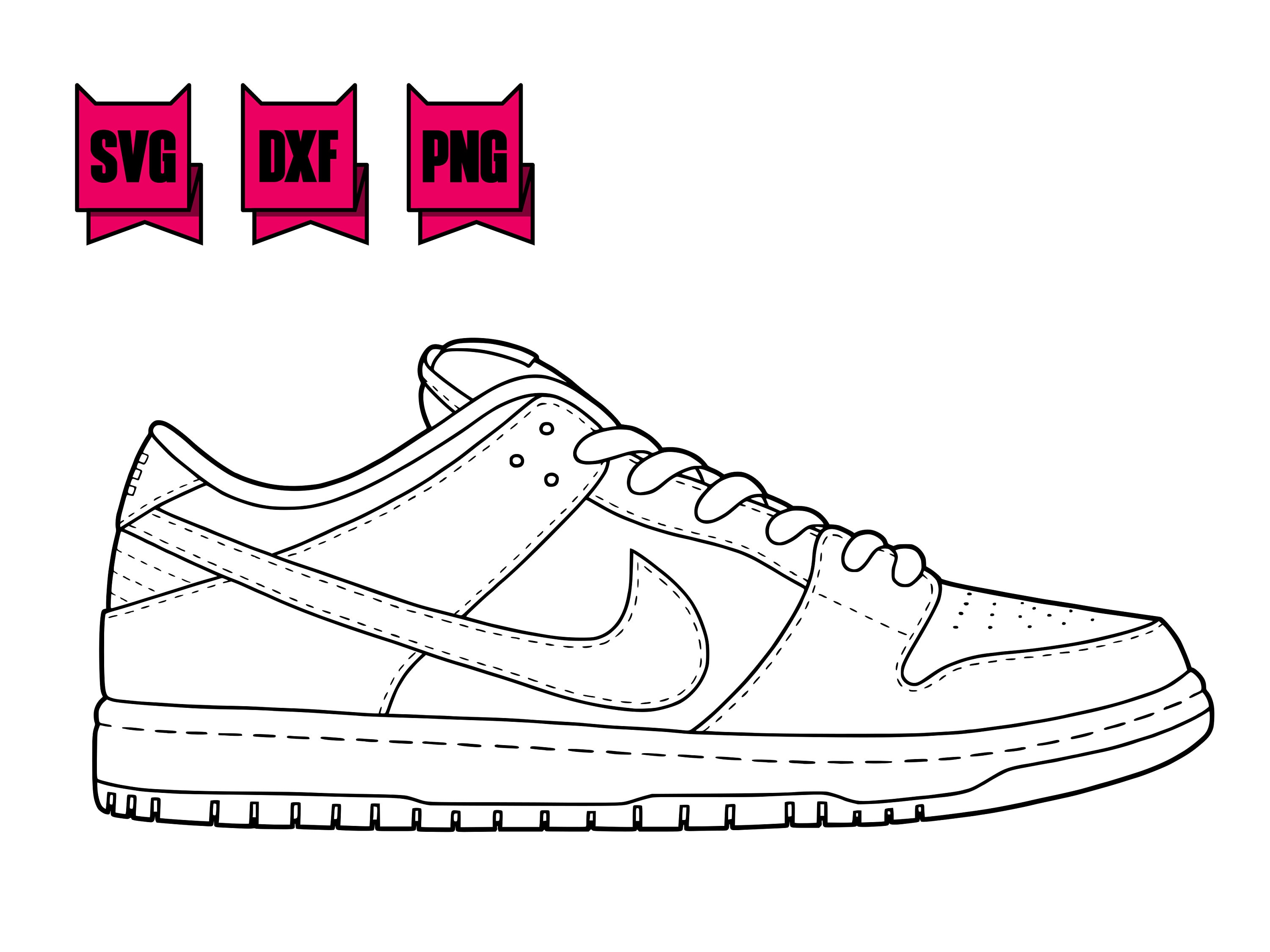 Nike Sb Dunk Low Dxfsvgpng File For Plasma Laser Cutting Etsy Australia