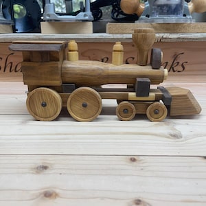 Imperfect Steam Locomotive, Wooden Handmade, Toy Train