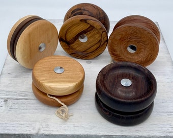 Handmade Wooden Yo-yo | Classic Retro Toy | Eco-friendly Hand-turned Yoyo Batch 5