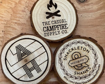 Custom Logo Magnets, Handmade Wood Slice Magnets, Made to Order Wood Magnet | MADE TO ORDER