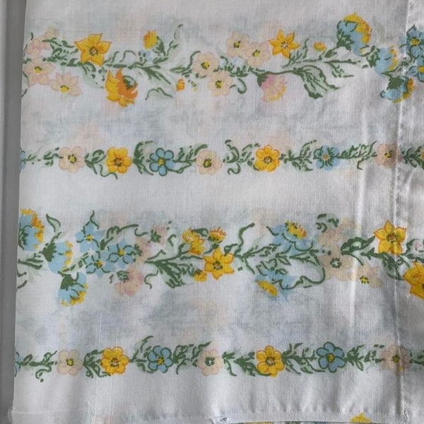 Vintage Floral Twin Flat Sheet