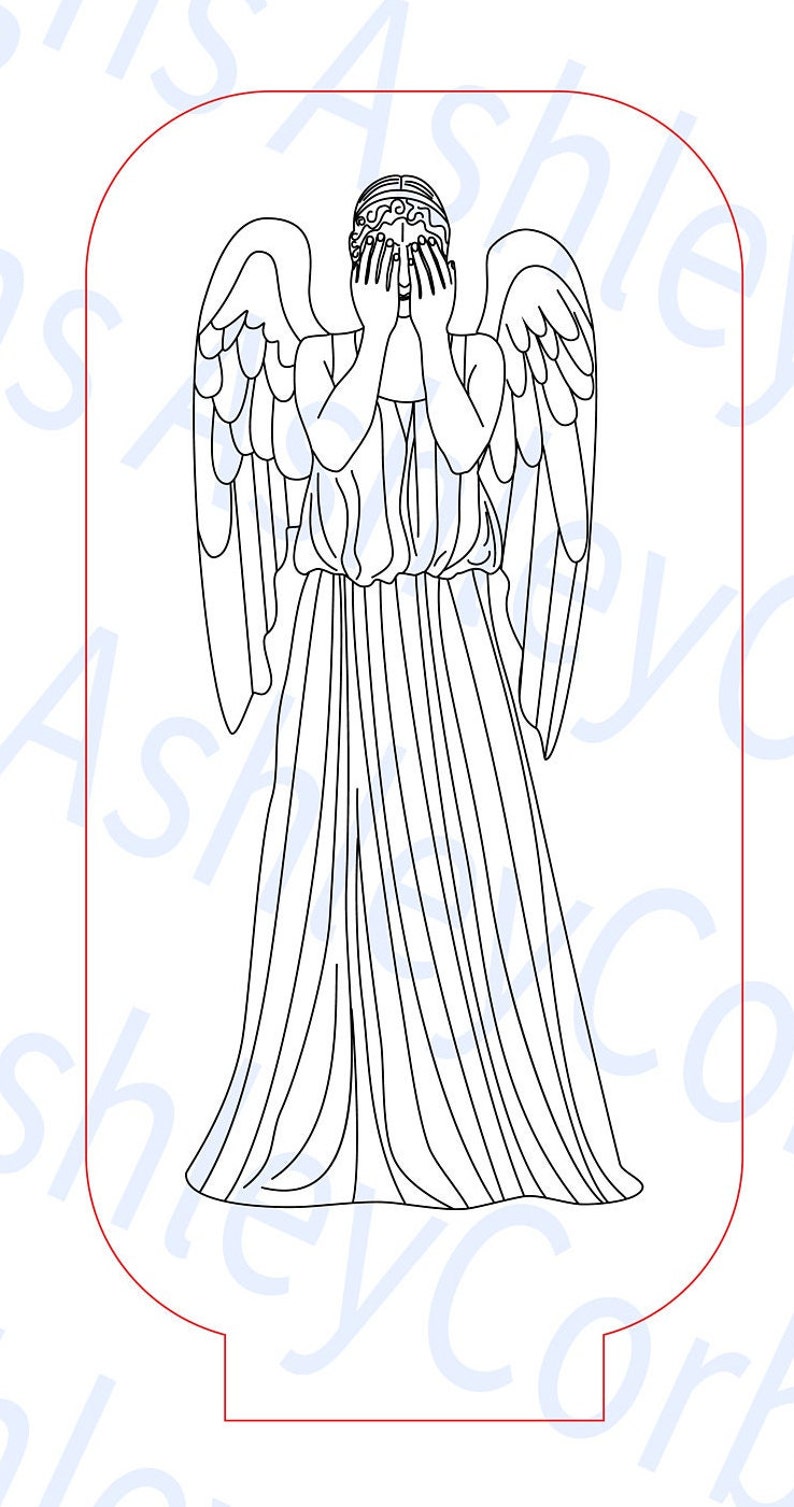 Dr Who Inspired Weeping Angel Clipart SVG scalable Vector Graphics File ...