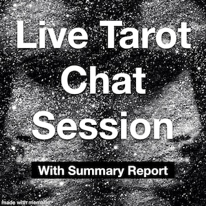 Live tarotchatsessie 30 minuten.