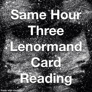 Leitura de três cartas Lenormand na mesma hora