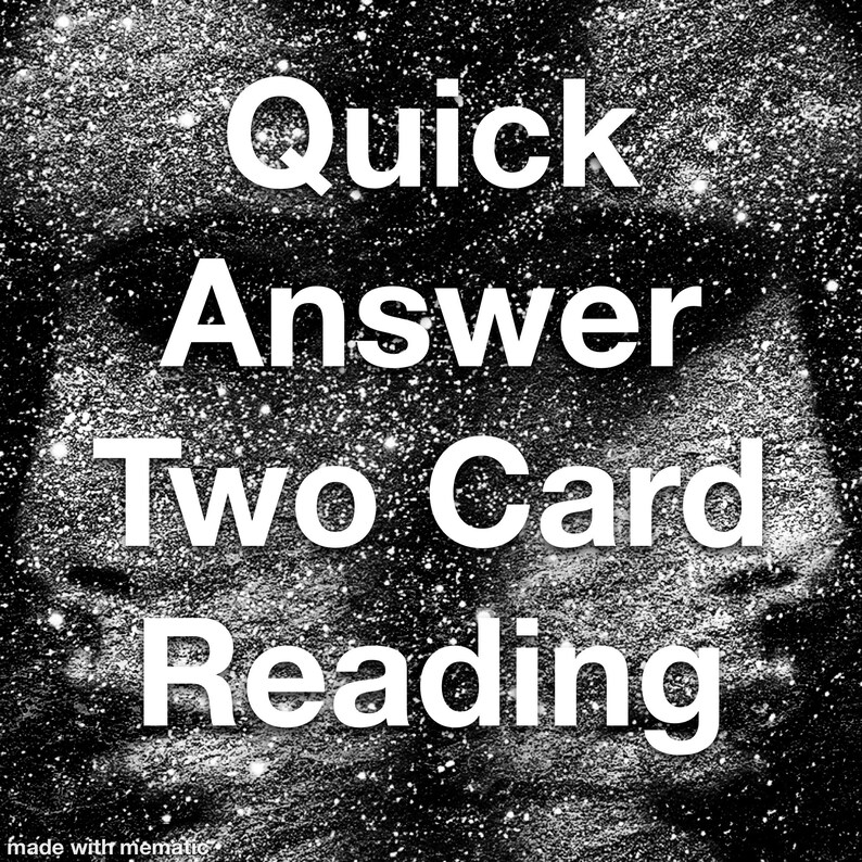 Quick Answer Two Card Tarot Card Reading image 1